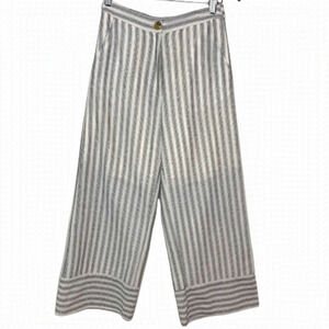NWT Gilli Wide Leg, Linen Blend Striped Ankle Pants